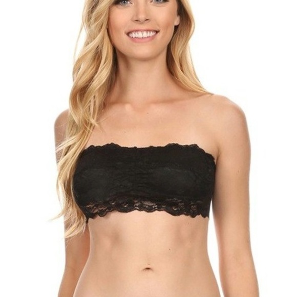 Anemone Tops - Black Lace Bandeau Size S/M New with Tags